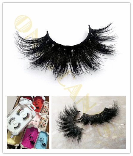 2 Pairs 3D Mink Eyelashes 25mm 100% Siberian Mink Fur False